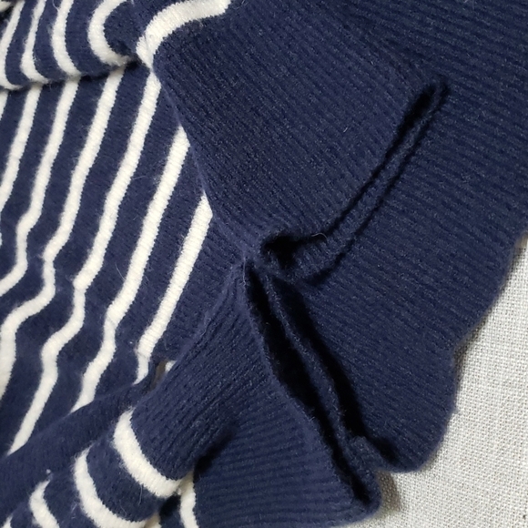 Madewell Cozy Walker Striped Cardigan, Color Dark Nightfall, Size L - Picture 8 of 8
